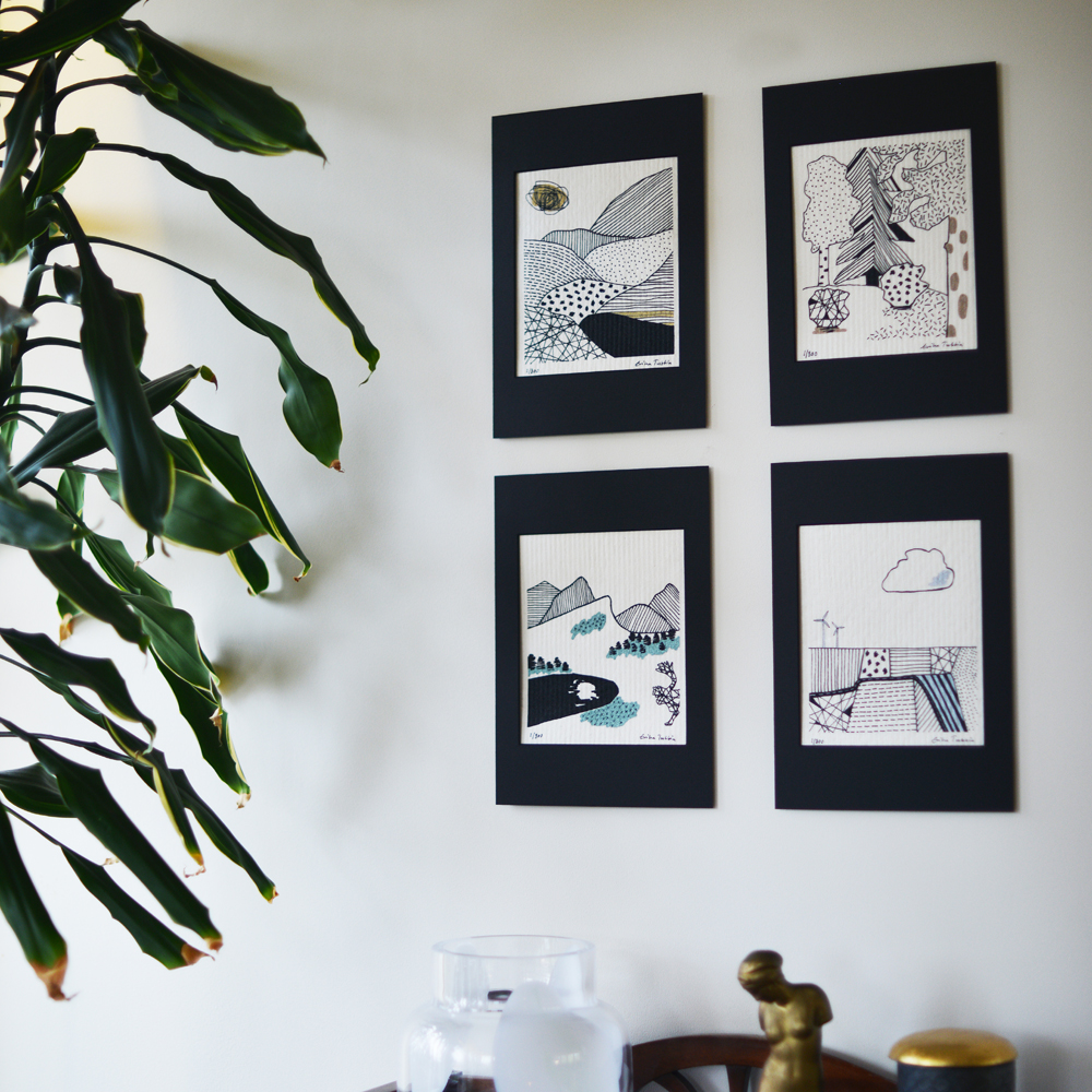 ART cloth FOREST med passepartout - LIMITED EDITION - konstdisktrasa, numrerad och signerad - 3