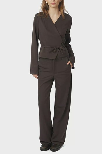 Neo Noir  - Nathalie Pants Dark Brown