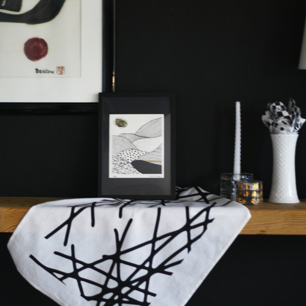 ART cloth HILLS med passepartout - LIMITED EDITION - konstdisktrasa, numrerad och signerad - 4