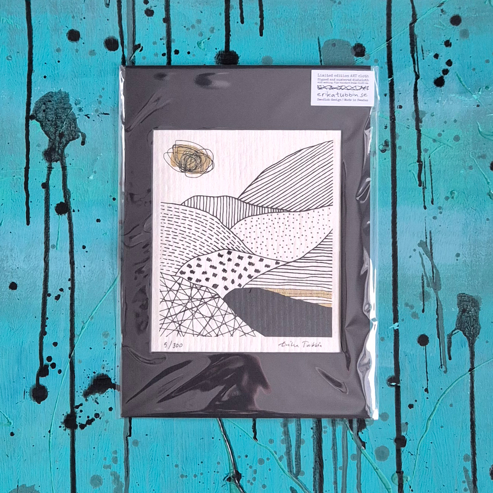 ART cloth HILLS med passepartout - LIMITED EDITION - konstdisktrasa, numrerad och signerad - 6