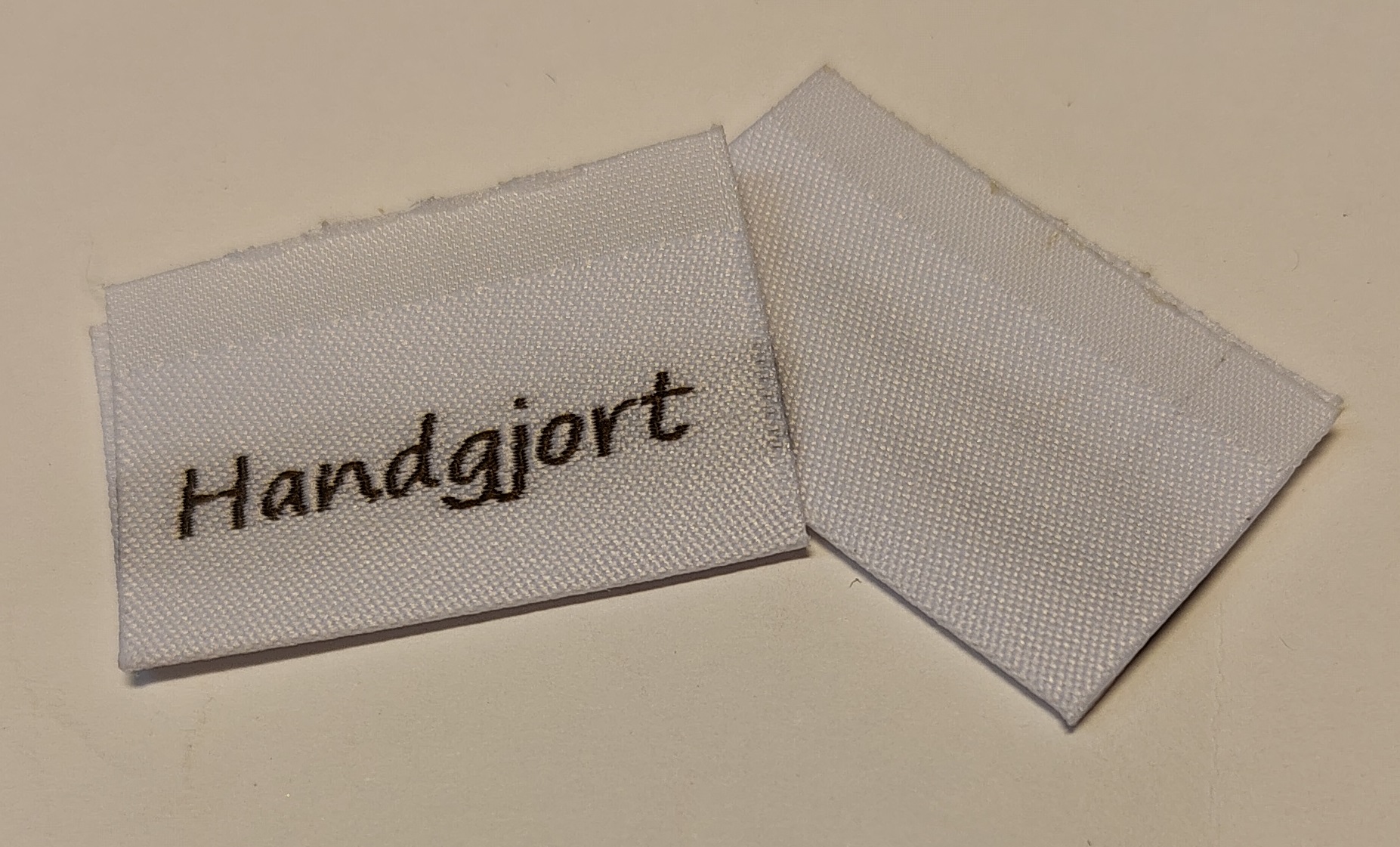 Etikett Handgjort - vit