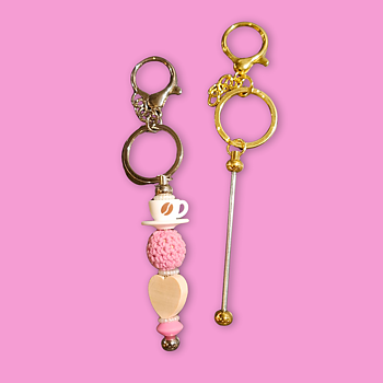 Pärlnyckelring -  Kaffekopp