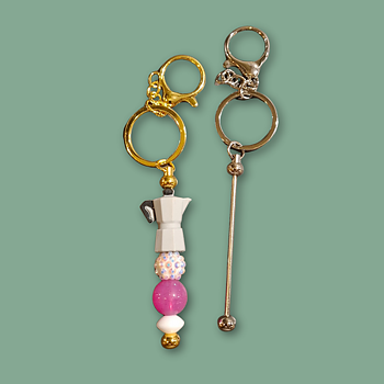 Pärlnyckelring -  Espressokokare