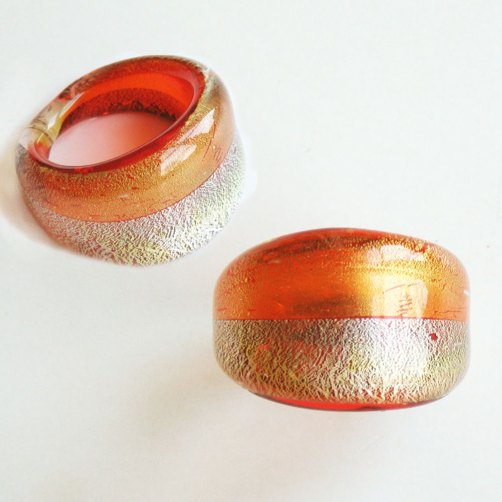 Moon Röd Guld-Silver Glasring