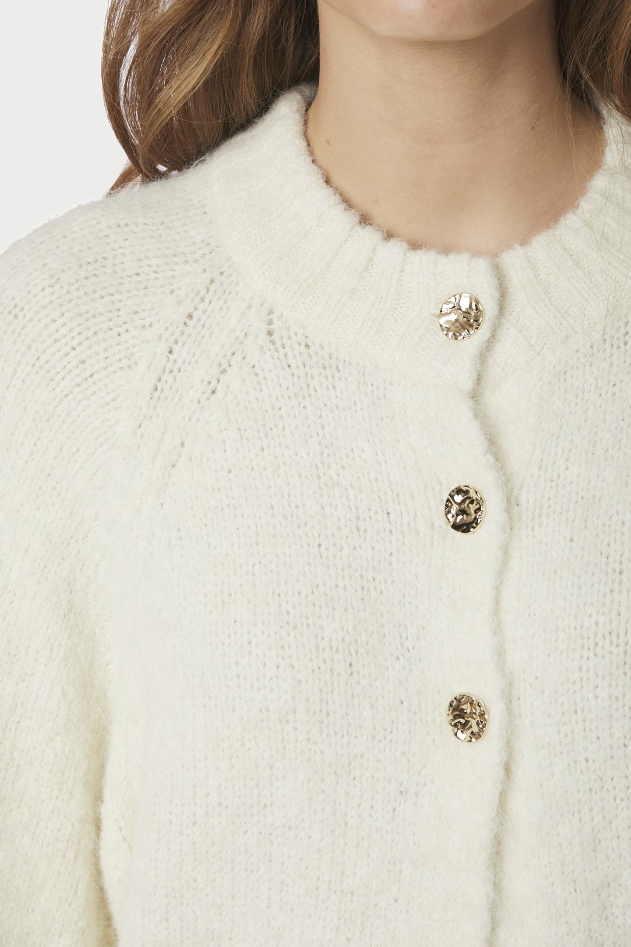 Neo Noir - Benuta Fluff  Knit Cardigan Off White - 4