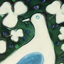 シルヴィア・レウショヴィウス  正方形  鳥の陶板   Wall Plaque   1970年代  18cm (2)