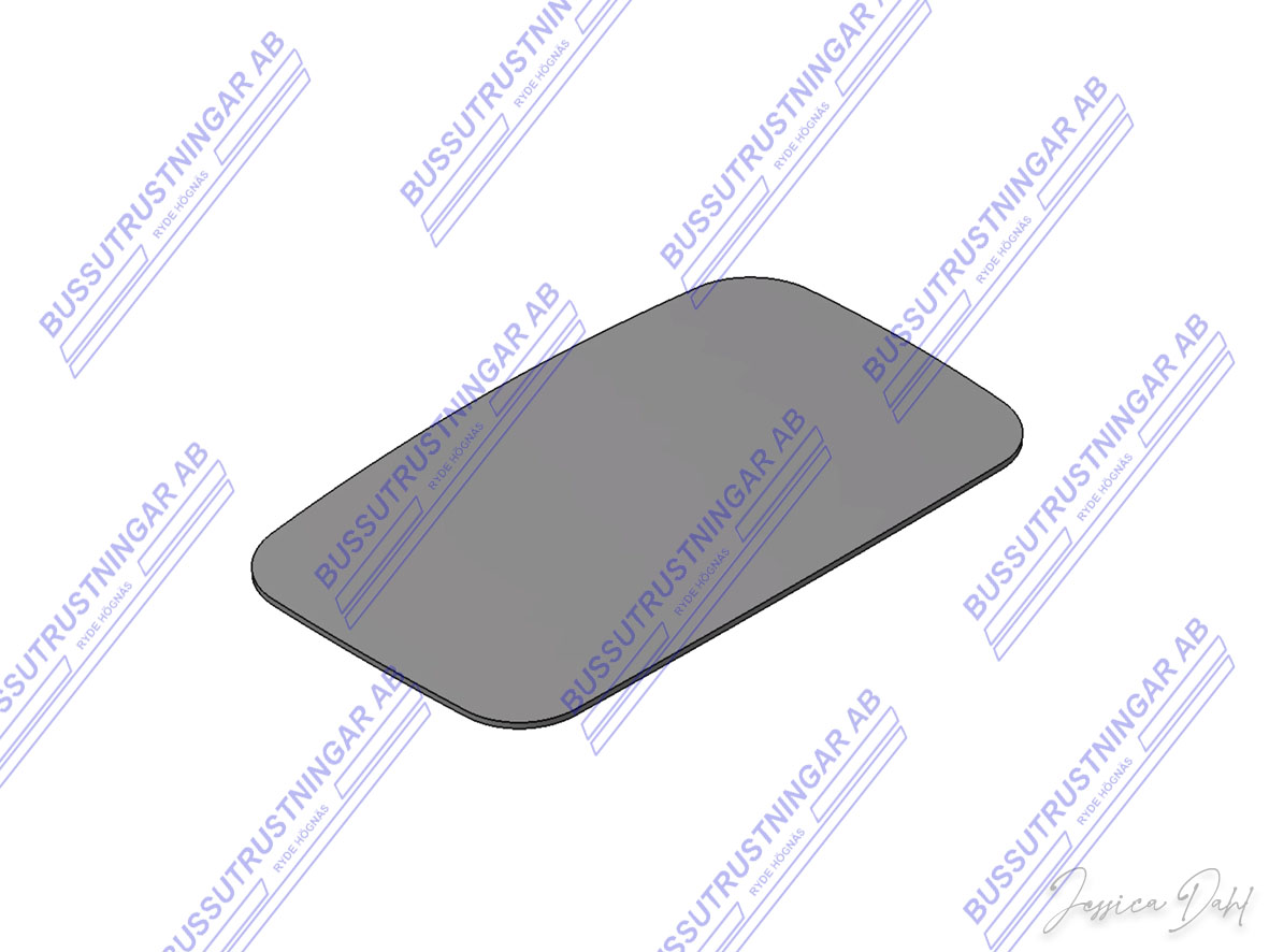 Spegelglas med värme 427 x169 mm