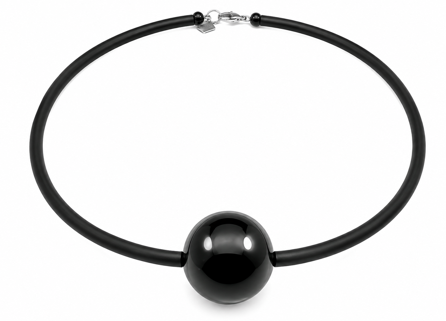 Stacy Necklace  Big black Onyx