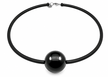 Stacy Necklace  Big black Onyx
