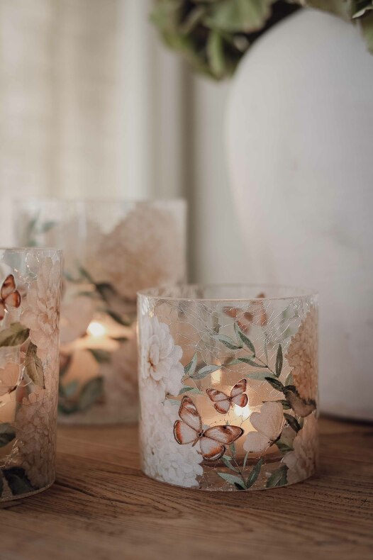Majas Lyhty Hydrangea &amp; Perhoset Pieni - 2