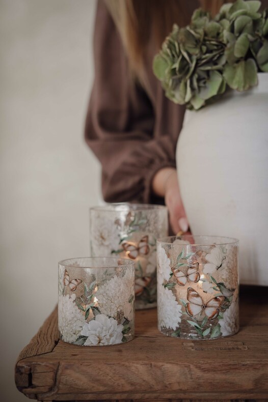 Majas Lyhty Hydrangea &amp; Perhoset Pieni - 4