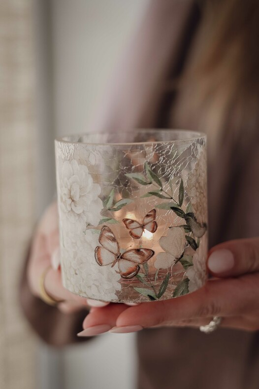 Majas Lyhty Hydrangea &amp; Perhoset Pieni