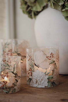Majas Lyhty Hortensia &amp; perhoset Medium