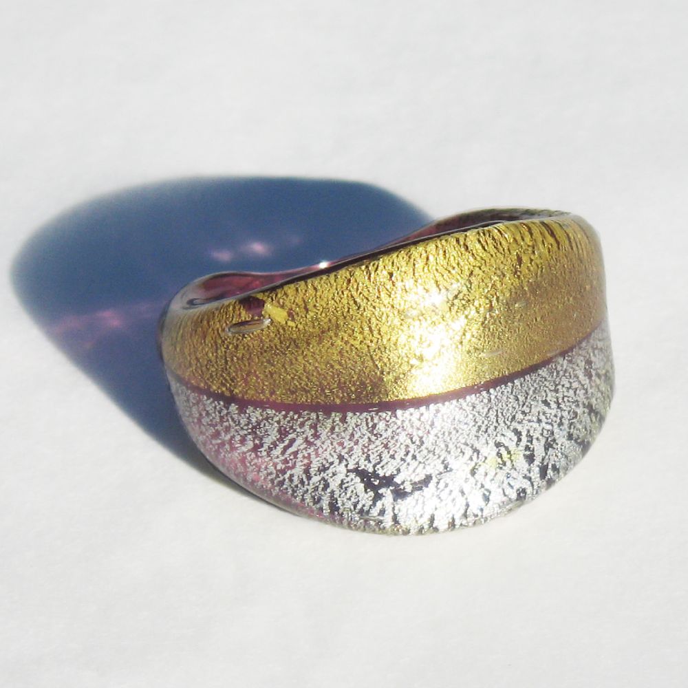 Moon Guld-Silver Glasring - 2
