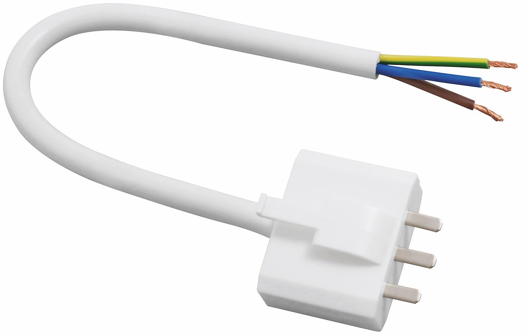 MALMBERGS Lampsladd med jordad DCL-stickpropp, 20 cm
