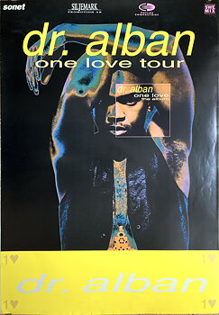 Dr ALBAN - One Love (1992) LP CD Promoaffisch