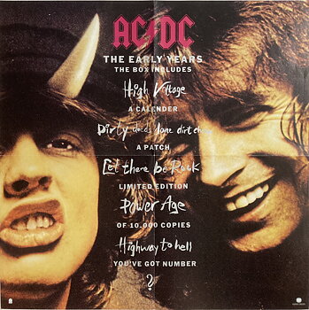 AC/DC - "The Early years" (1990) LP poster