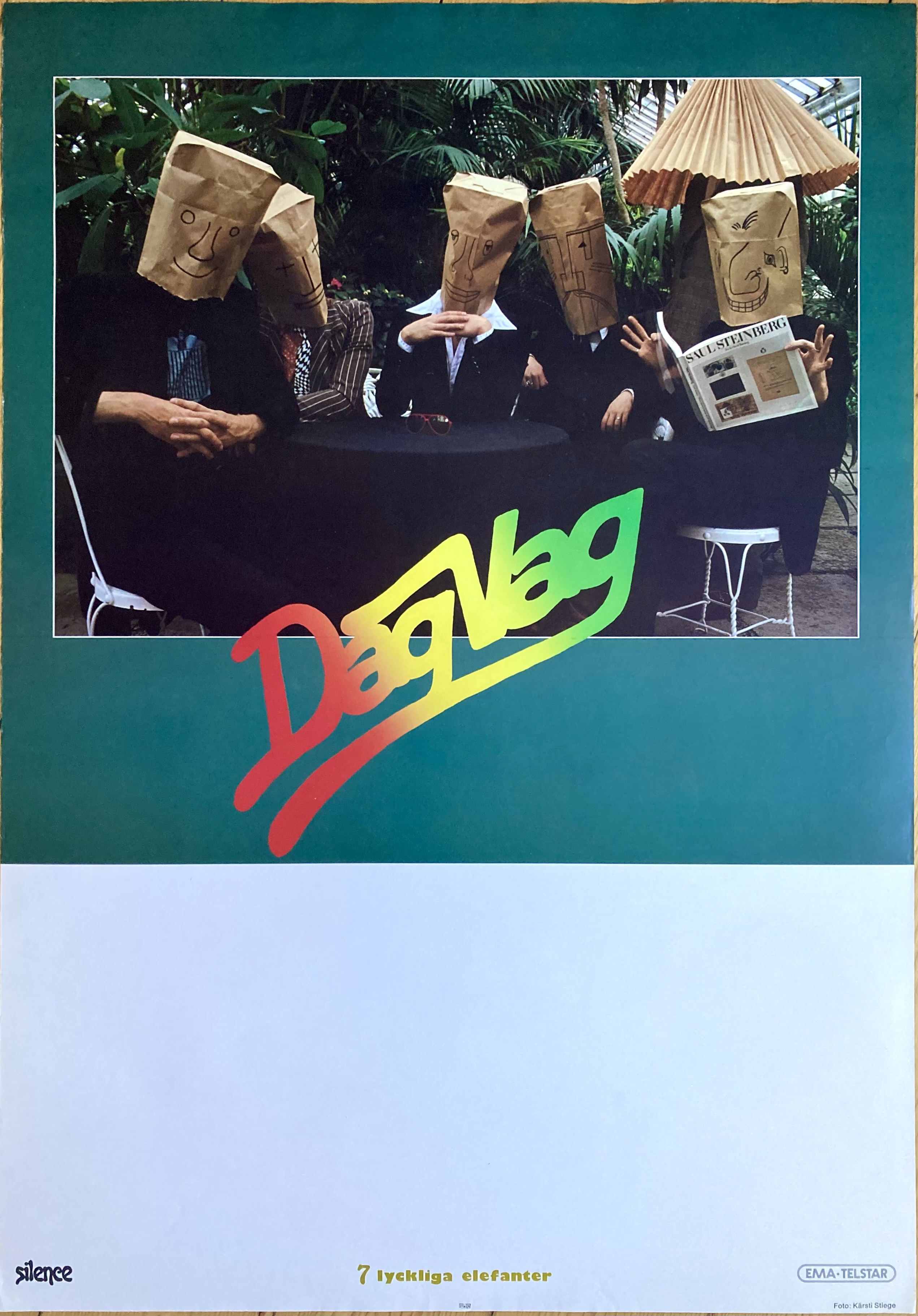 DAG VAG - 7 lyckliga elefanter (1982) LP Promo / Turnéaffisch - 2