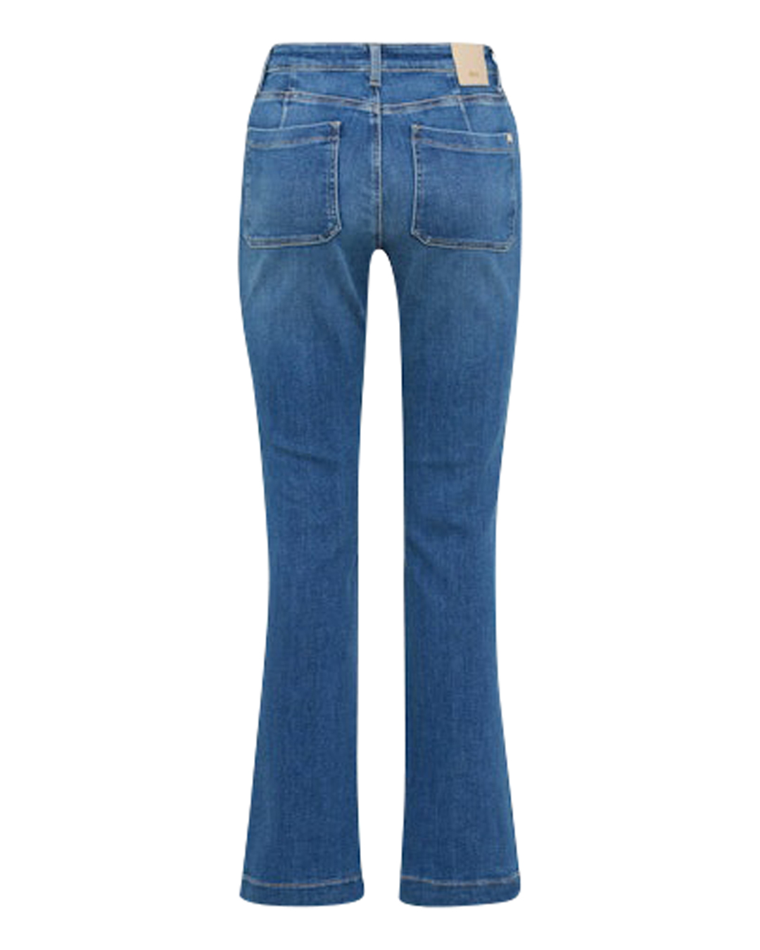 Jeans Mary bootcut flätade fickor denimblå - 2
