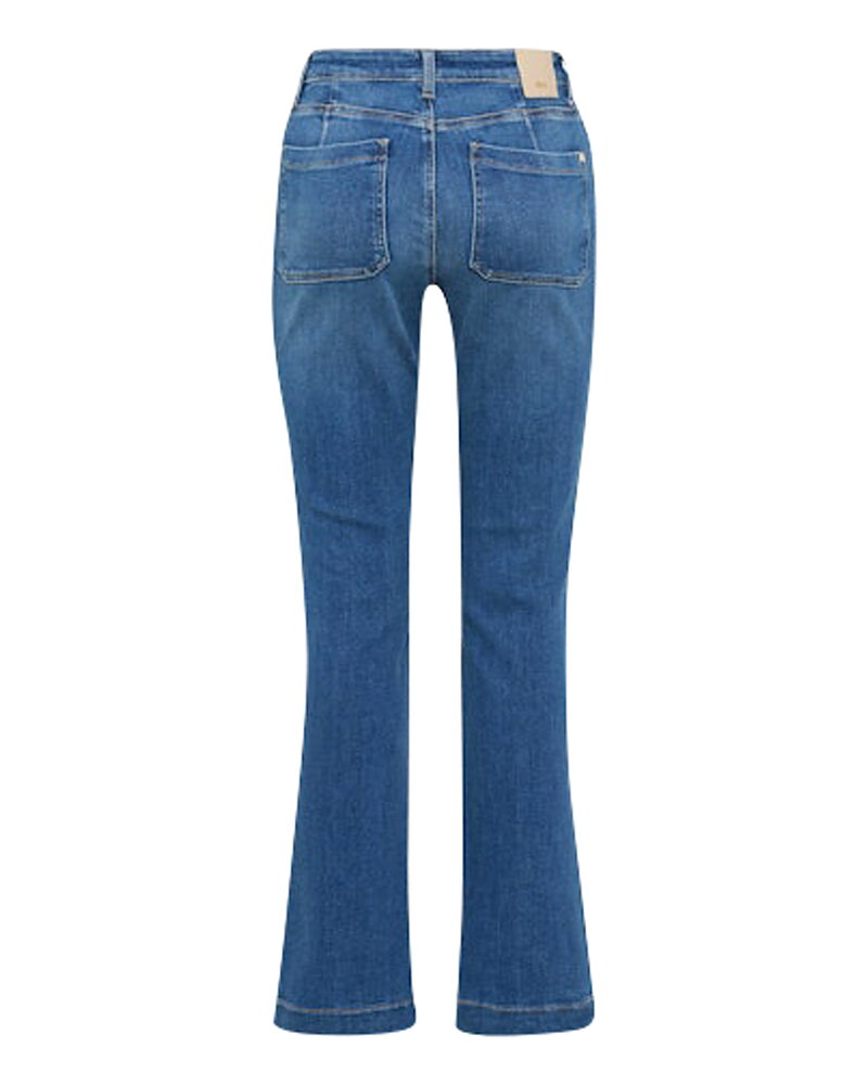 Jeans Mary bootcut flätade fickor denimblå