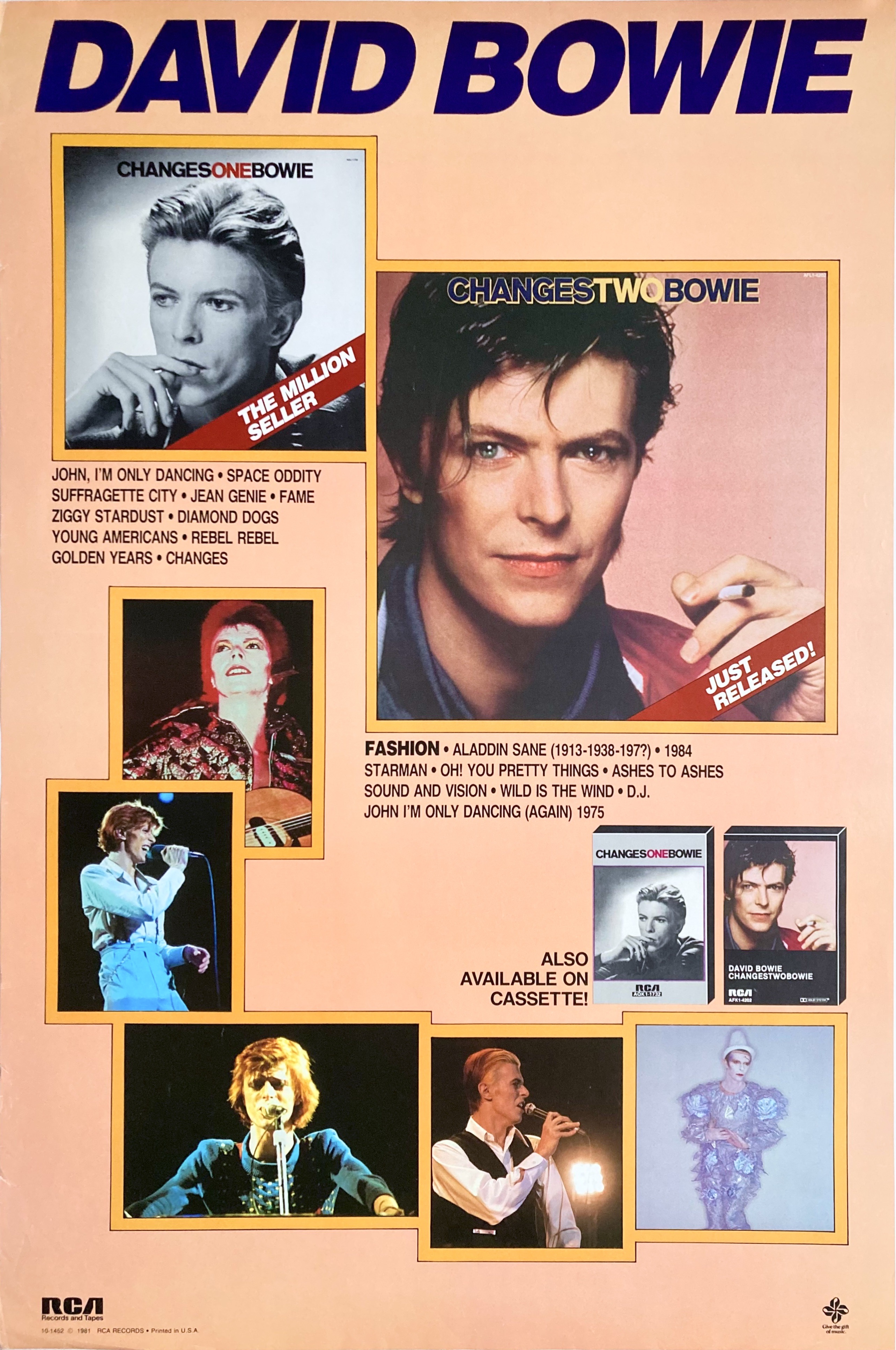 DAVID BOWIE - ChangesTwoBowie (1981) LP Promoaffisch - 2
