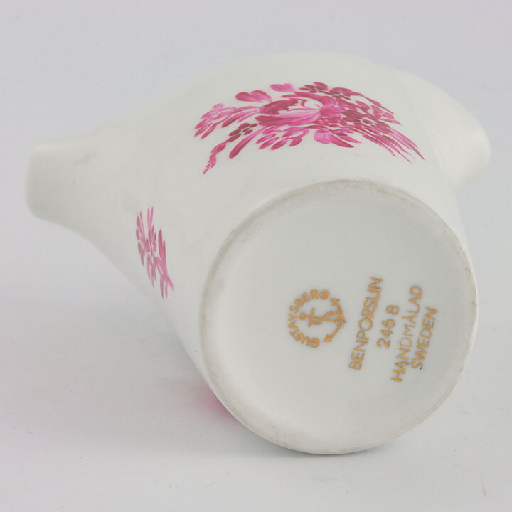 Stig Lindberg (1949) Creamer with Pink Flowers Decor 9 cm
