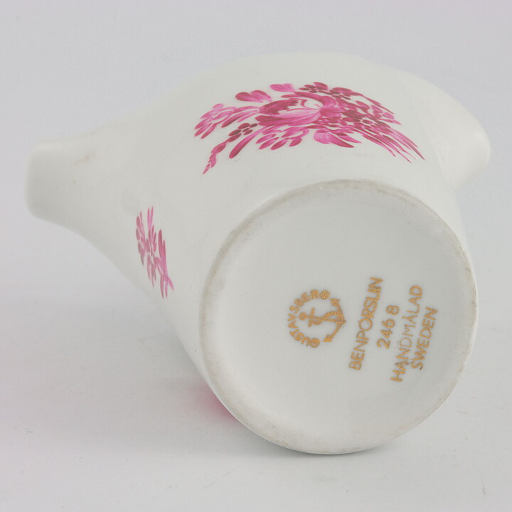 Stig Lindberg (1949) Creamer with Pink Flowers Decor 9 cm