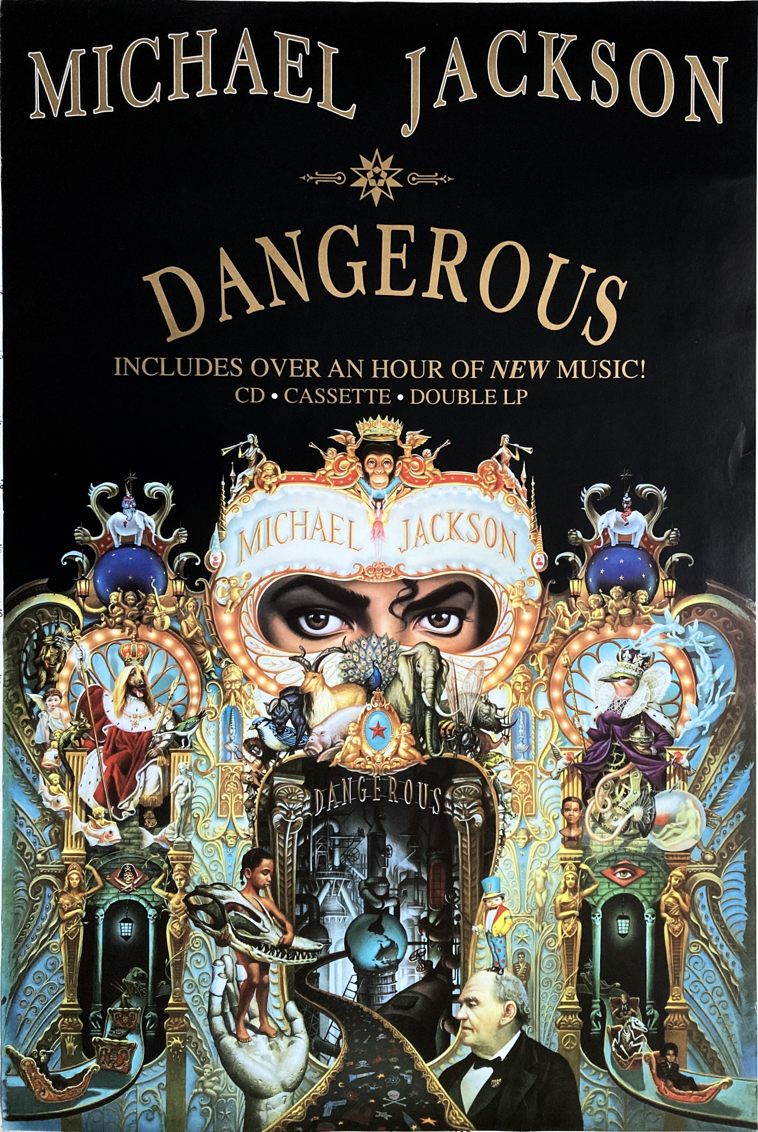 MICHAEL JACKSON - Dangerous (1991) LP Promo poster