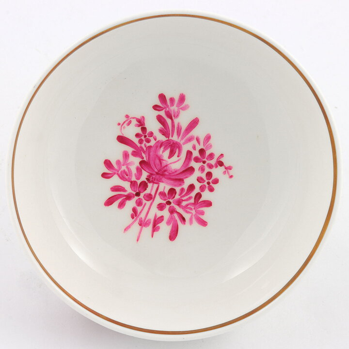 Stig Lindberg (1949) Sugar Bowl with Pink Flowers Decor 9 cm