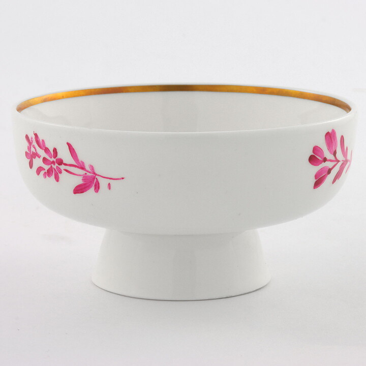 Stig Lindberg (1949) Sugar Bowl with Pink Flowers Decor 9 cm