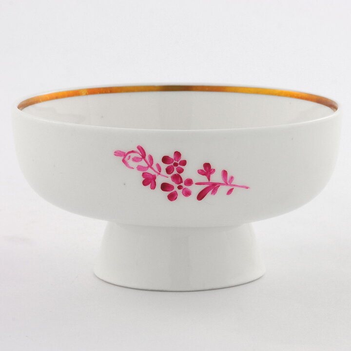 Stig Lindberg (1949) Sugar Bowl with Pink Flowers Decor 9 cm