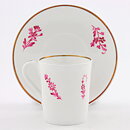 Stig Lindberg (1949) Coffee Cup with Pink Flowers Decor 7 cm  [Sample Images]