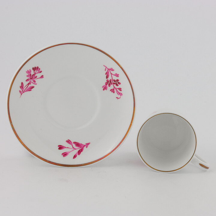 Stig Lindberg (1949) Coffee Cup with Pink Flowers Decor 7 cm  [Sample Images]