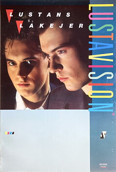 LUSTANS LAKEJER - Lustavision (1984) LP/Tour Promo poster