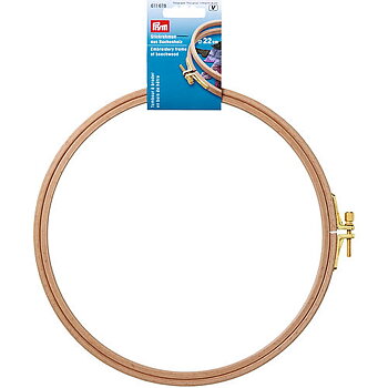 Broderiram i trä, 22 cm diam