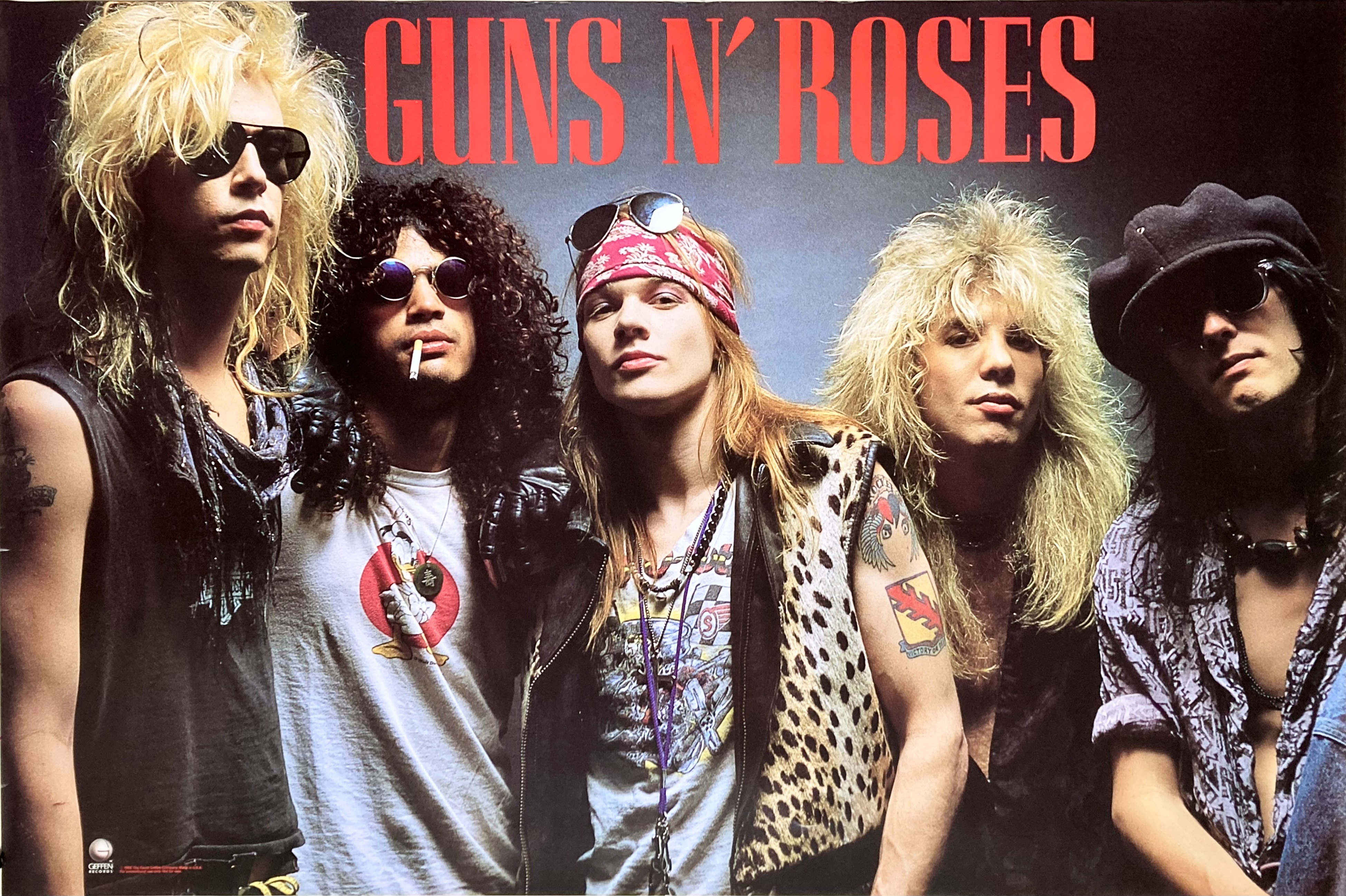 GUNS N' ROSES - Appetite For Destruction-era (1988) LP Promoaffisch - 3