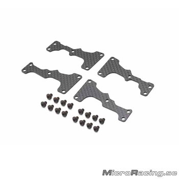 KYOSHO - Carbon Front Lower Sus Plate, 4pcs