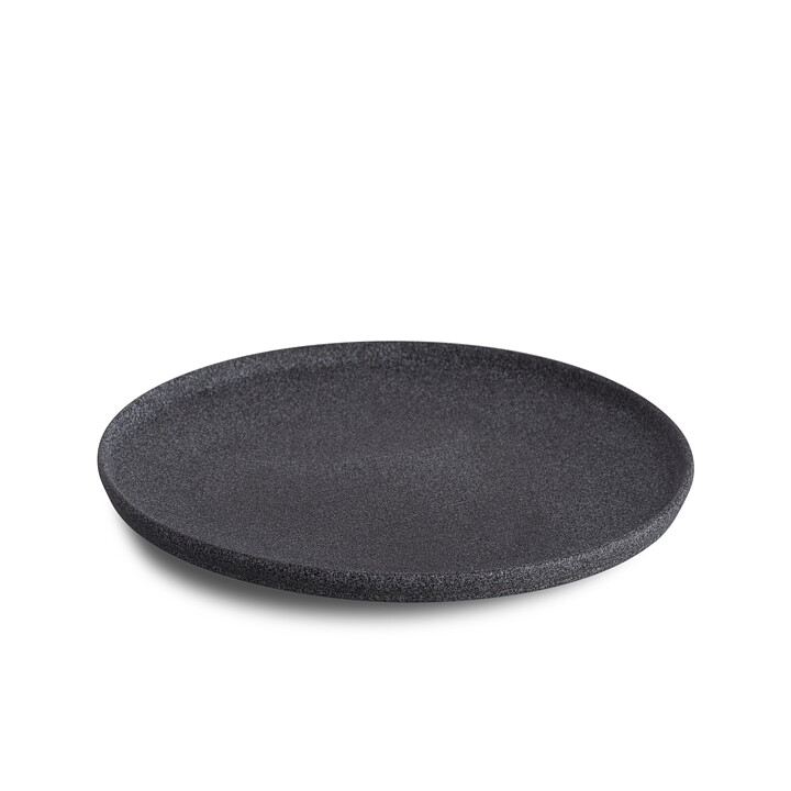 Granit No 4. Tallrik Svart Rå - Ø 20 cm