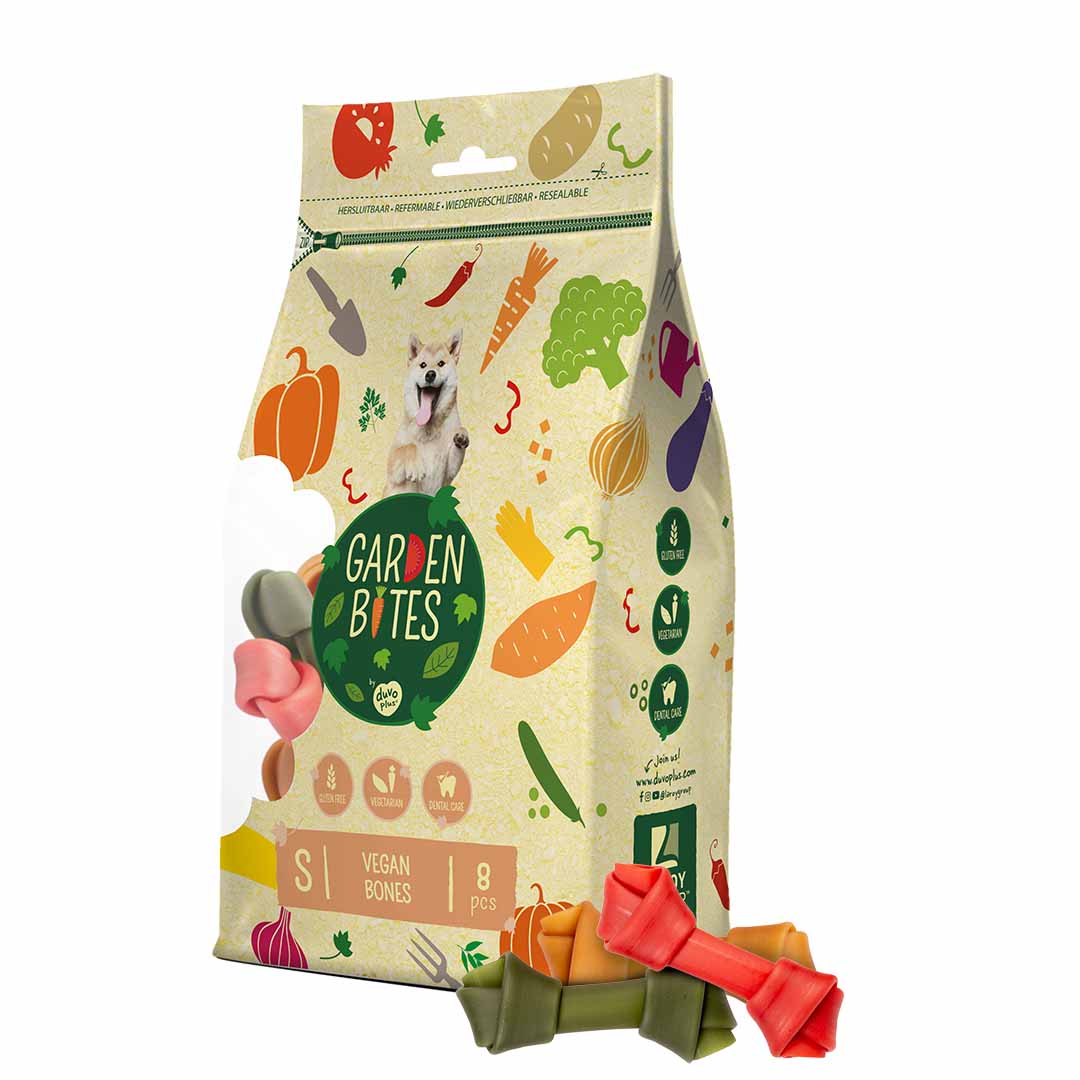 Garden Bites Veggie Bones Veganskt Dentaltugg - S