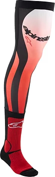SOCK KNEE BRACE RED/WT