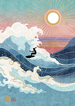 Surfer, Greeting Card
