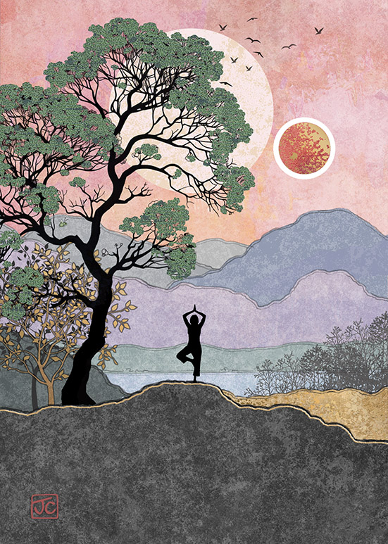 Yoga Mountain, Greeting Card