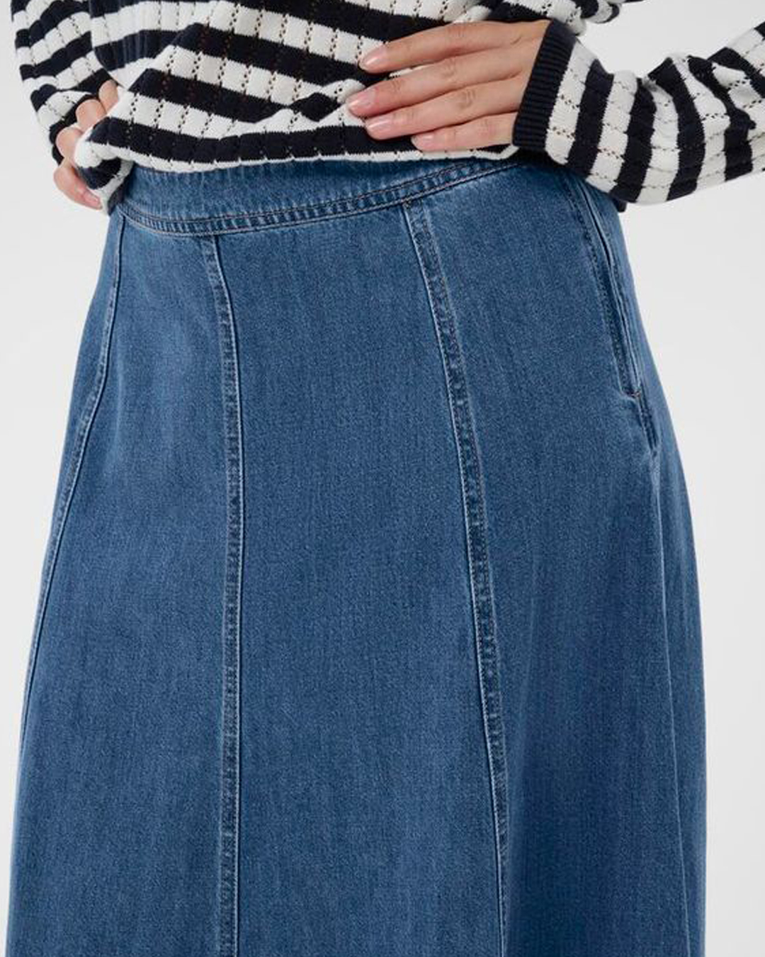 Jeanskjol Petrina mellanblå - 4
