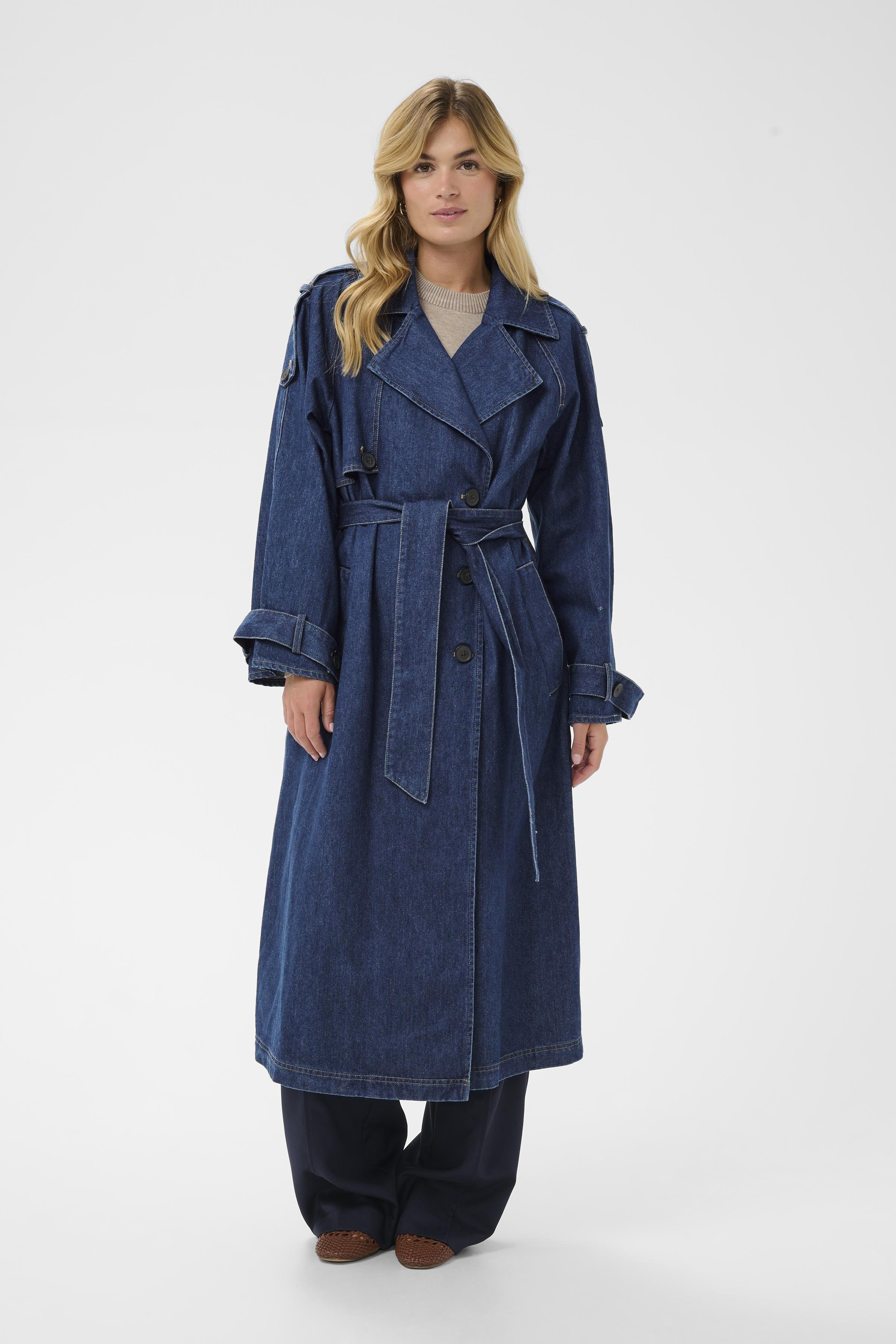 OdellSZ Denim Trenchcoat Medium Blue Denim - 5