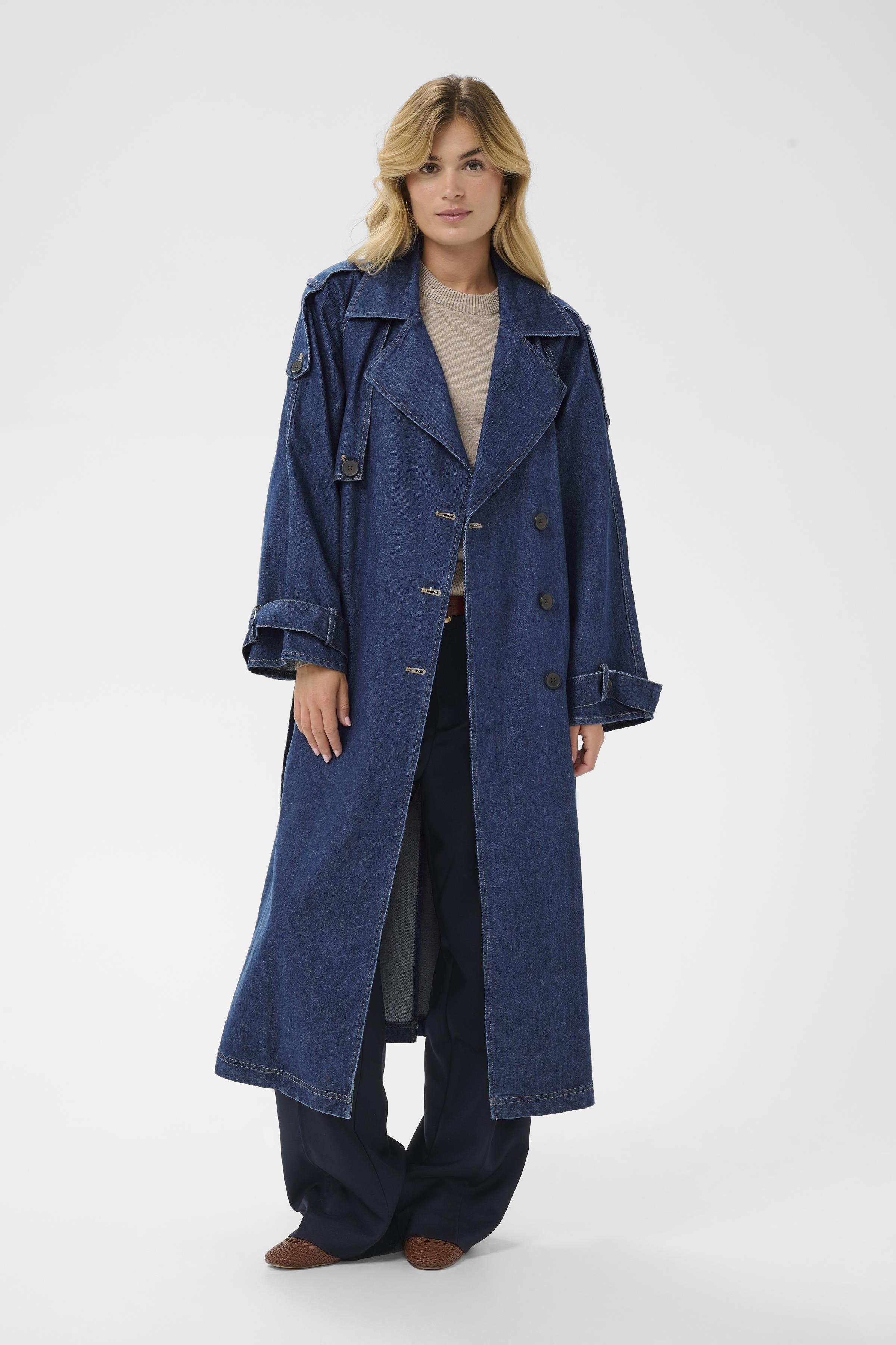 OdellSZ Denim Trenchcoat Medium Blue Denim - 4