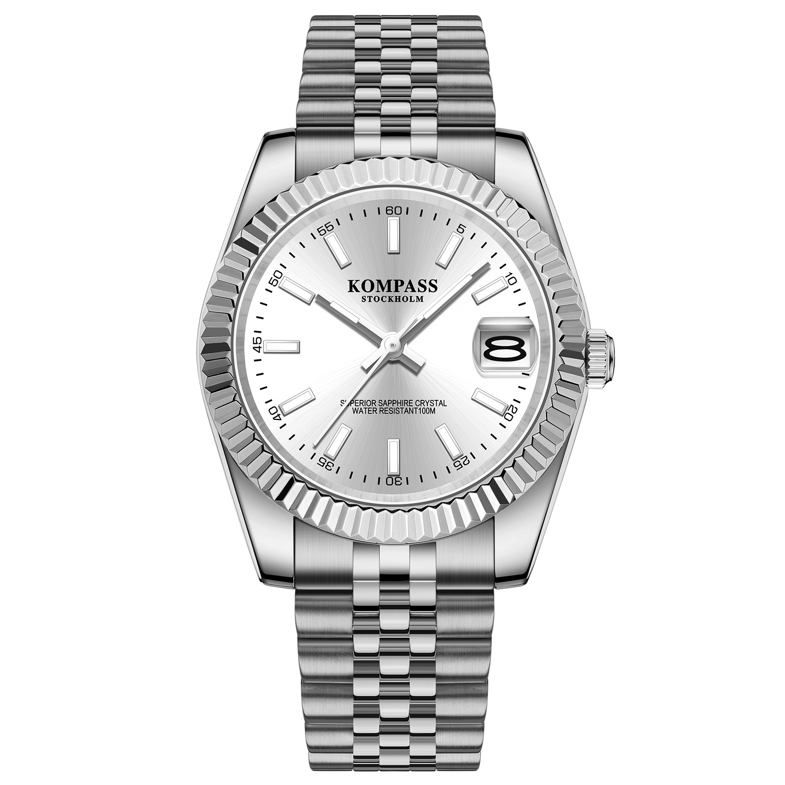 Kompass Santorini Sapphire Steel Silver