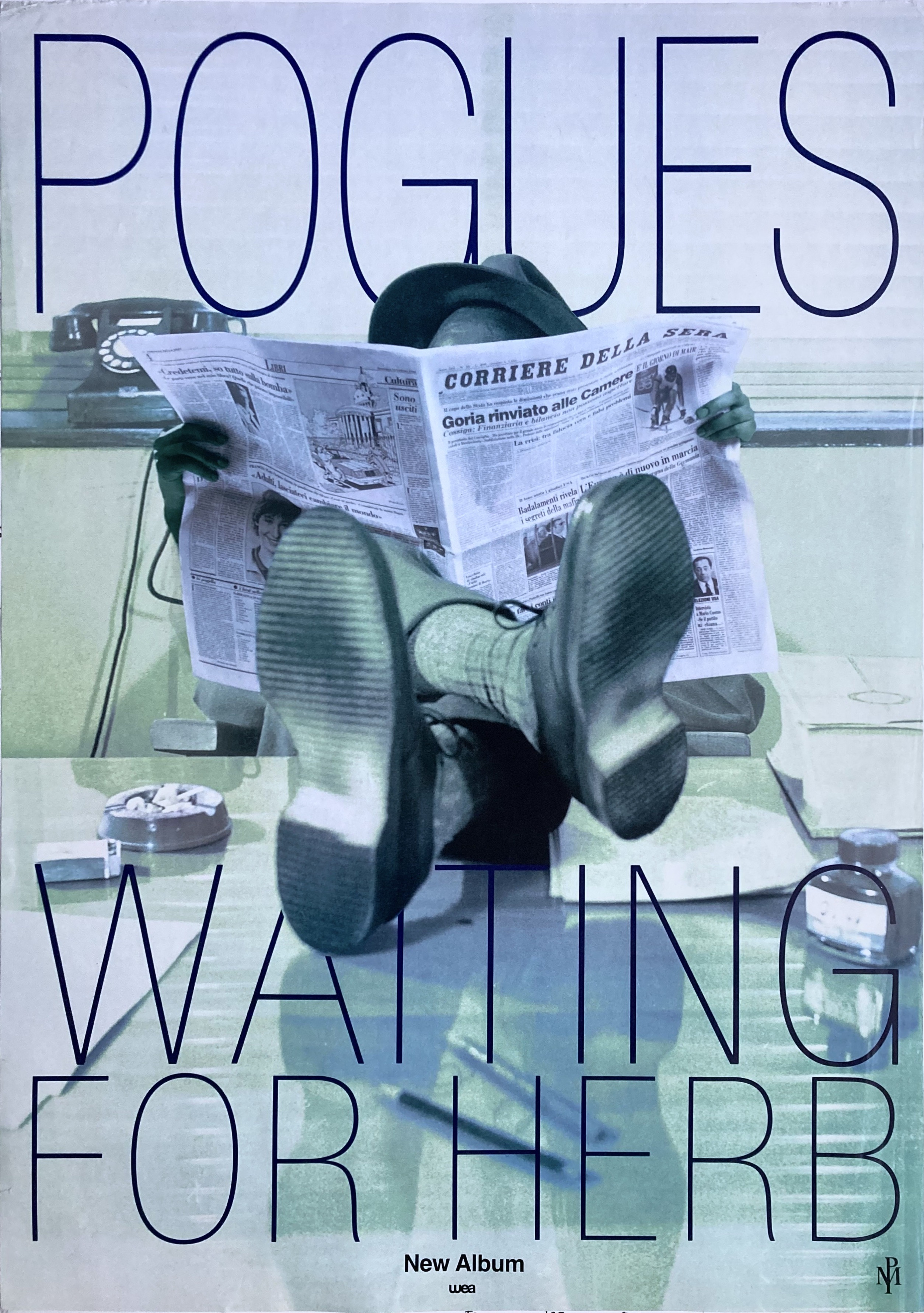 POGUES - Waiting For Herb (1993) LP CD Promoaffisch