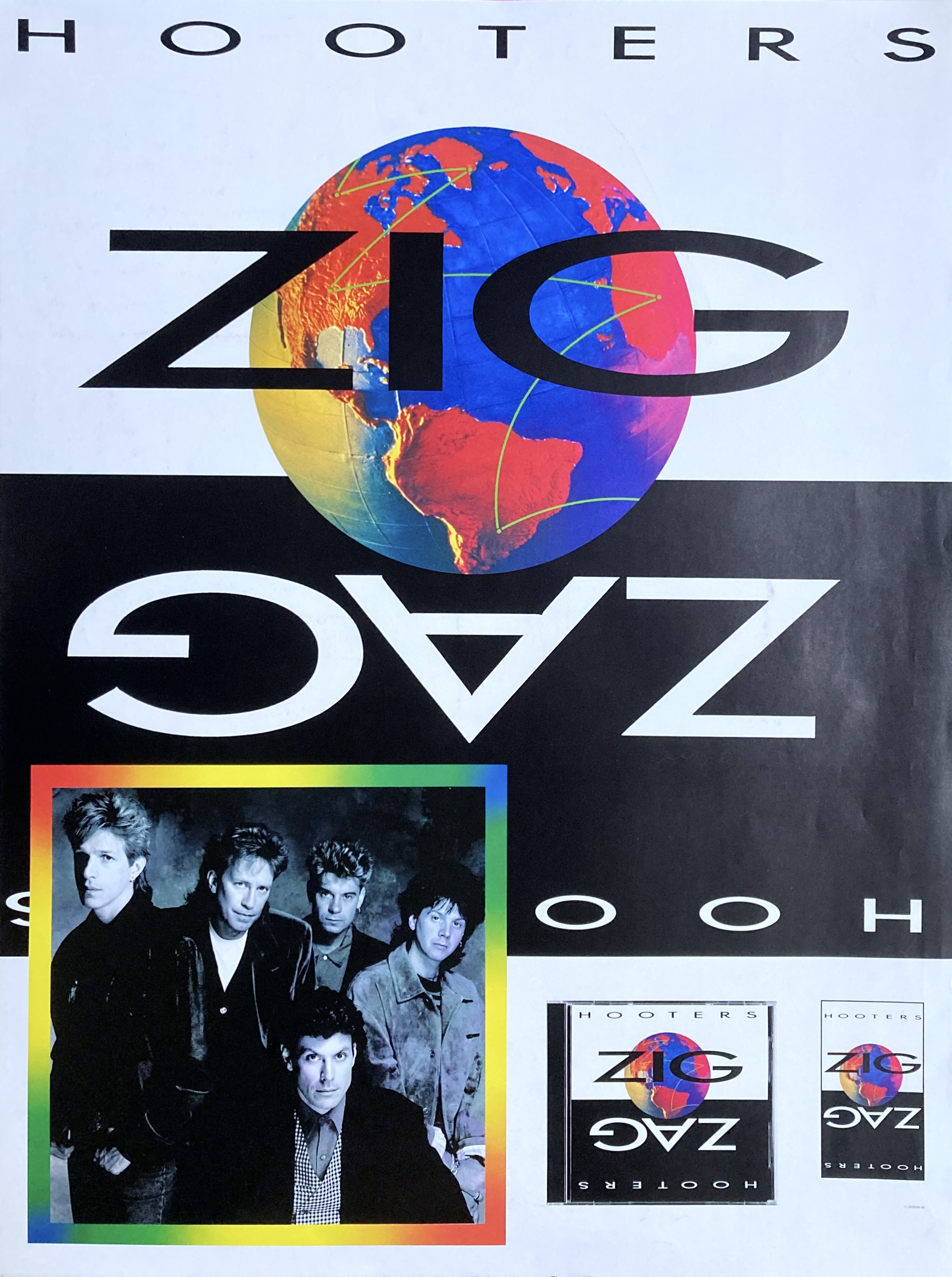 HOOTERS - Zig Zag (1989) LP Promoaffisch