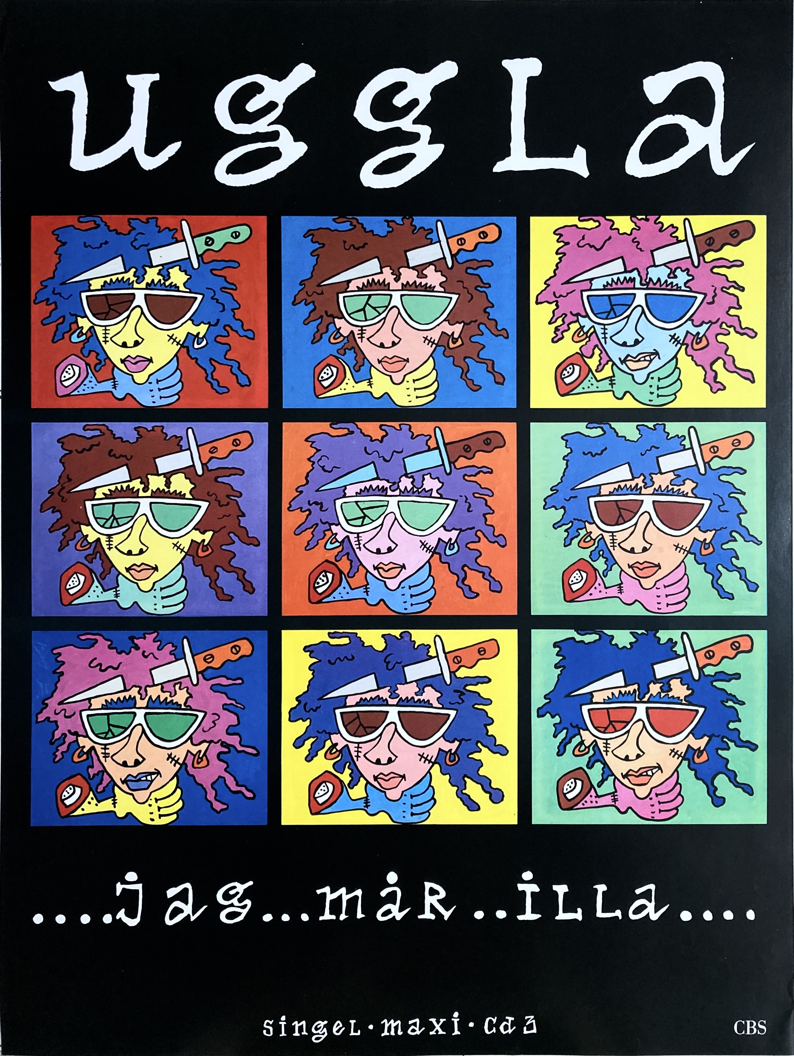 MAGNUS UGGLA - Jag Mår Illa (1989) Promo poster