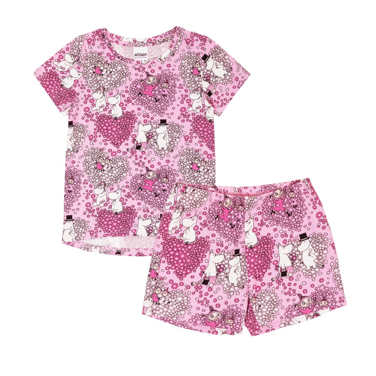Moomin Children Short Pajamas - Friends Pink